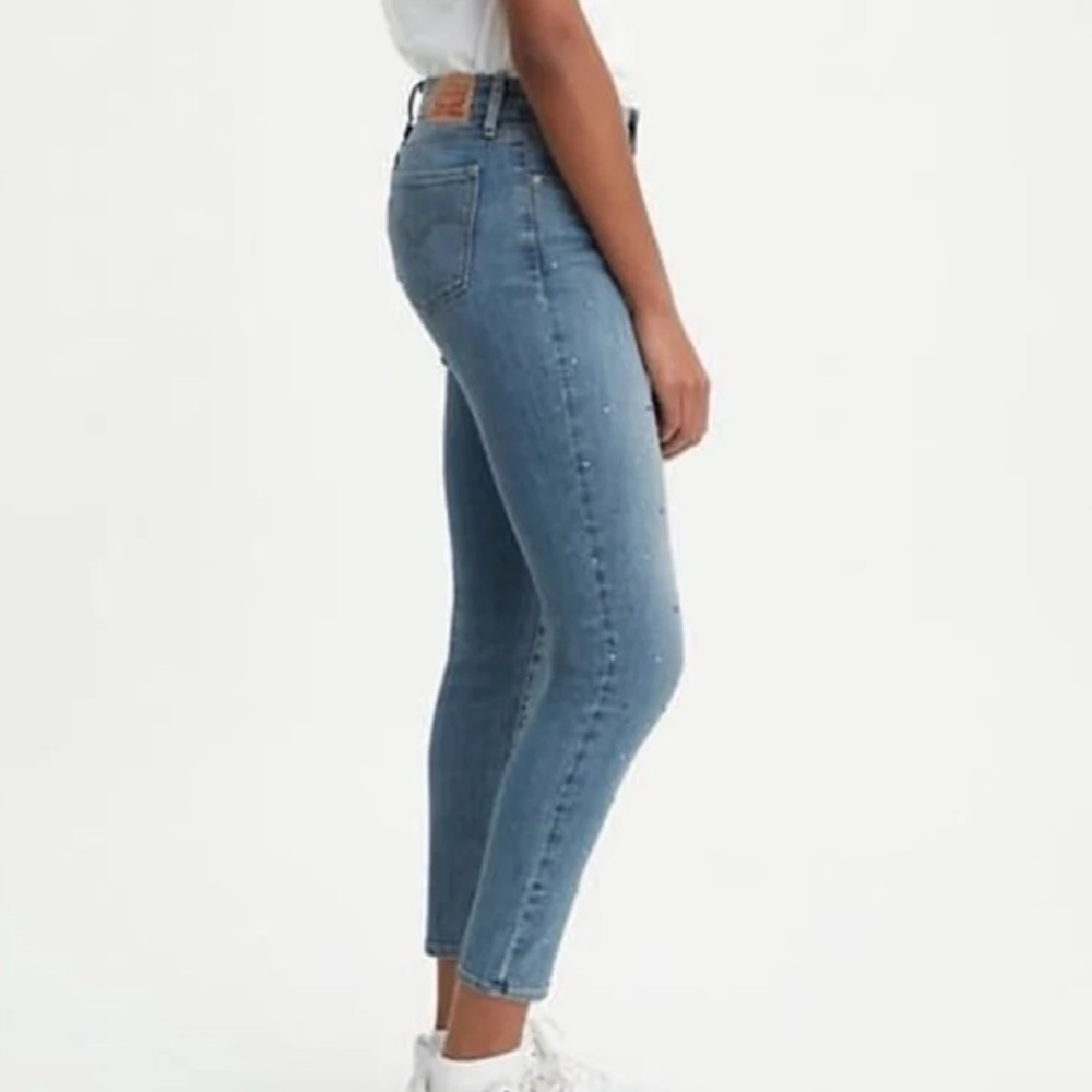 Levi Rhinestone Skinny Jeans Size 26 - Picture 10 of 10